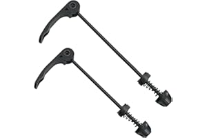 Bikasun Libération Rapide de Velo Lot de 2 Broches de moyeu de Roue de vélo en Alliage à libération Rapide pour vélo de Route, VTT, pour Avant et arrière