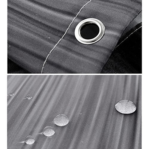 GWELL Grau Farbverlauf Wasserabweisend Duschvorhang Anti-Schimmel inkl. 12 Duschvorhangringe für Badezimmer Art-B 180x200cm - 3