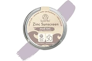 ‎SUNTRIBE Suntribe Mineralische Bio-Zinksonnencreme Gesicht & Sport LSF 50/45 g, Getönt - 100% Natürlich, Riffsicher - Surf & Sport Zinkpaste - Mineralischer UV-Filter - Sehr Wasserfest, Zero Waste