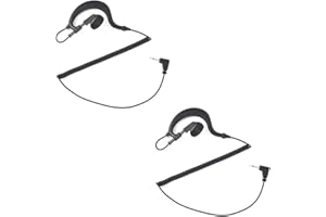 HYS G Form Lot de 2 écouteurs 2,5 mm pour appareils radio Kenwood HYT Motorola 2,5 mm