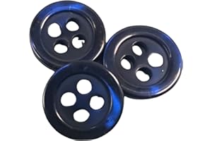 BOTIBOTON SL 50 bottoni in madreperla - 5 misure e 11 colori a scelta - Prodotti e spediti dalla Spagna (blu navy - 12 mm)