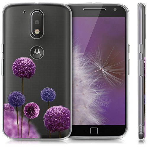 kwmobile Funda para Motorola Moto G4   Moto G4 Plus - Carcasa Protectora de  TPU  con dise  o de Flores moradas en  Rosa Fucsia Violeta Transparente  reviews kwmobile Funda para Motorola Moto G4   Moto G4 Plus - Carcasa Protectora de  TPU  con dise  o de Flores moradas en  Rosa Fucsia Violeta Transparente