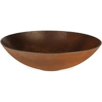 matches21 Runde Pflanzschale Pflanzgefäß Standfuß Blumenschale Kunststoff Schale Rostoptik 1 STK. Ø 28x8 cm