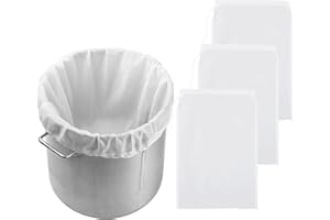 ZYLUNIY 3 Pezzi Sacchetto Filtro, 45 x 60cm Sacchetto Filtro per Straining, Micron Fine Mesh Filter Bags, Sacchetti Filtranti in Nylon per Birra Vino,caffè,Yogurt (120 mesh)