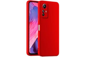 HULLIN Coque de Téléphone en Silicone Colorée, Adaptée à Redmi Note 12S (6.43") - Rouge de Chine