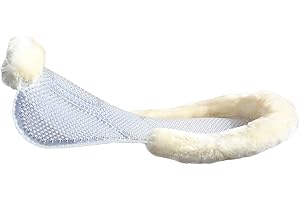 ROYAL HOUSE 1216 Almohadilla Antideslizante para Sillín - Equilibra el Peso en el Lomo del Caballo - Mantilla de Gel - Salvacruz de Impacto con Borreguito.