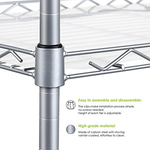 HOMFA Küchenregal Mikrowellenhalter Standregal Küchenschrank 2 Ablage