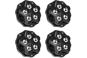 GYCAQAC 4 Ball Castors Heavy Duty Furniture Castors Flat Wheels for Gluing 200 kg for Kitchen Appliances Self-Adhesive Roller Wheel Ball Castors for Furniture, Mini Furniture Castors Wheels for Small