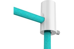 OASHISU 5 PZ Decentratore da Soffitto per Cavi Elettrici con fermo, [BIANCO, ABS] Decentratore a Soffitto, Decentratore Cavo Elettrico, Decentratore Lampadario, Gancio da Soffitto o Parete, Fermacavo
