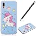 Produktbild Huawei P20 Lite Hülle,Huawei P20 Lite Silikon Handyhülle,WIWJ Hülle TPU Silikon Backcover Case Handy Schutzhülle Glühende Handy Shell in der Nacht Durchsichtig mit Gemalt Kunst Malerei Muster HandyhülleStoßdämpfend Transparent TPU Silikon Schutz Handy Hülle Case Schutzhülle für Huawei P20 Lite +1x Touch Stylus Pen-Stern Einhorn