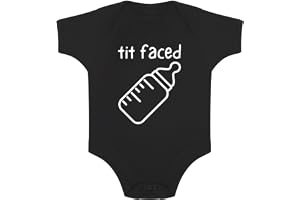 Tit Faced - Hilarious Baby Grow Body Suit - Hand Screen Printed - Soft Ringspun Cotton - Funny Baby Shower Gift - Newborn Bab