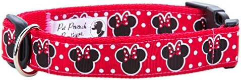Pet Pooch Boutique Minnie Red Ruby Collar for Dog, Medium, Red