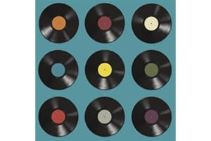 ‎SERVIETTENSHOP 20 Servietten Vinyl Schallplatten/Retro/Party/Musik 33x33cm