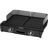 Tefal BBQ Family TG800N10 elektrikli masa ızgarası, 2 ayrı ızgara y&uuml;zeyi, 2 termostat, yapışmaz kaplamalı al&uuml;minyum d&ouml;k&uuml;m ızg