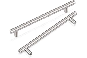 PinLin 20 Pack Kitchen Door Handles 128mm Hole Centre Brushed Nickel Cabinet Handles Stainless Steel Cupboard T Bar Handle (Screws Included)