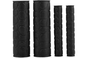 CERLINGWEE 1 Paia 30mm Copri Manopole Moto, Universale Moto Antiscivolo Gomma Morbida Maniglia Copertura + Freno Lever Cover, Coprimanopole manubrio(Nero)