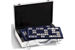 Leuchtturm 343105 Maletín para Monedas Cargo L 6 - Incl. 6 bandejas para 240 Monedas de hasta 33 mm Ø p. ej. 2 Monedas de Euro - 407 x 95 x 245 mm