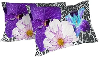 Italian Bed Linen 8058575009692 Paire de Taies &agrave; Impression Num&eacute;rique &agrave; la Couverture Totale Mb03 (Multicolore) 100 % Coton 52 x 82 x 1 cm