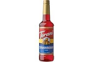 Torani Strawberry Syrup (750ml) – Premium Cane Sugar Syrup for Mocktails, Cocktails, Iced Tea, Smoothies, Soda & Lemonade – Bright, Juicy & Sweet – Ideal for Drinks and Desserts