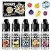 Produktbild E Liquids 5 X 10ml for E Cigarettes Starter KitE ShishaVape PenTank and Mod BoxSIMVAPE Fruit Flavor E Juice VG70%+PG30%,0mg Nicotine, Apple/Banana/Blueberry/Orange/Grape