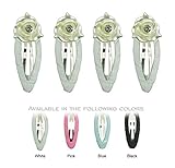 Beautiful Crystal Flower Snap Hair Pins Baby Girl Slides Clips Gifts B x 4