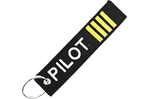 CLJ CHARLES LE JEUNE CLJ - Porte-clés - PILOT - Pilote de ligne - Aviation - Noir - Métiers - Urgence