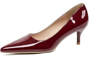 ENDORADORE Womens Court Shoes Low Heel Sandals Slip On Pointed Toe Stilettos Wedding Party Bridal Kitten Heels Office Dress Pumps