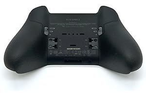 MODDEDZONE OEM-Gehäuse, Frontplatte, Ersatzteile, kompatibel mit Xbox One Elite Series 2 Controller (schwarz), Vorder- und Rückseite (Rückseite)