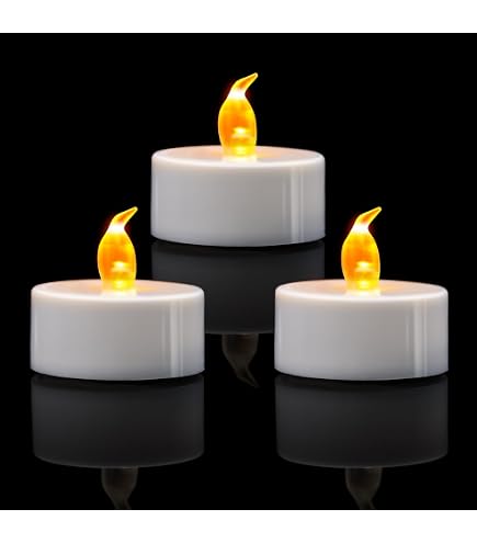 Lot De 12 Bougies Chauffe-plat LED Noires - Forme Larme, Effet Clignotant - Déco Fête, Halloween, Noël