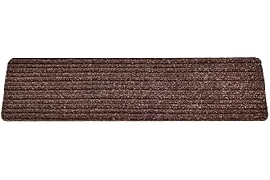 SURAKEY RV Step Carpet Rectangular Stair Mat Home Office Front Door Camper Self-Adhesive Non-Slip Floor Mats Light - Non-Slip Stair Steps for Indoor Outdoor - 29.9 inch x 7.8 inch (Brown)