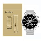 LvBU Classic Edelstahl Uhrenarmband für Vincero Luxus Chrono S Herren Armbanduhr (Metall-Silber)