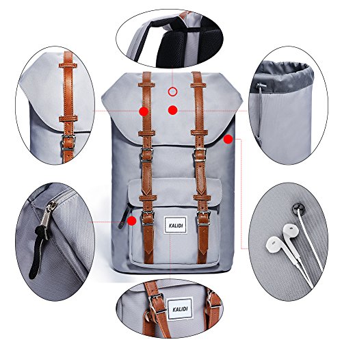 KALIDI 17 Zoll Laptop Rucksack Backpack Schulrucksack für bis zu 15.6 zoll Laptop Notebook Computer Arbeit Campus Studenten Outdoor Reisen Wandern mit Großer Kapazität - 4