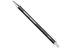 Derwent 0.7 mm Precision Mechanical Pencil, HB Leads and Erasers Included, Professional Quality, 2302429, black, 5 Piece Set