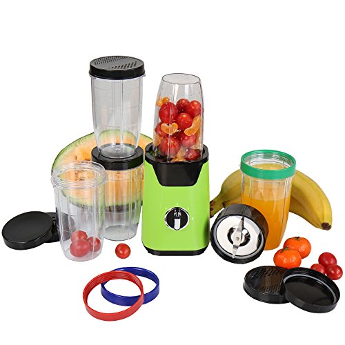 Multi Blender Mixer mit umfangreichem Zubehör, 5 x 500ml Mixbecher