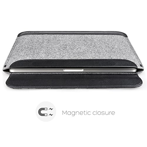 Inateck 13 3 Zoll Macbook Air Pro Retina Sleeve H  lle Ultrabook Laptop Tasche Speziell f  r 13 3  Apple Macbook Pro Retina und Macbook Air  Grau