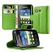 Produktbild Samsung Galaxy POCKET 2 Hülle in GRÜN von Cadorabo - Handyhülle mit Kartenfach und Standfunktion Case Cover Schutzhülle Etui Tasche Book Klapp Style in MINZ GRÜN