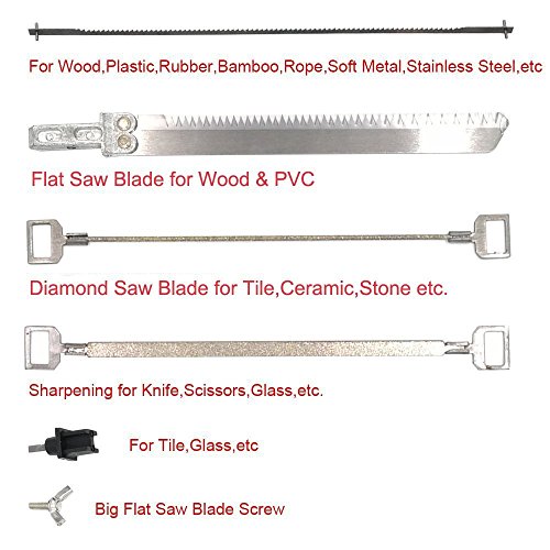 Magie Handsäge Set, LiZhi 12 in 1 Multi Zweck Hand Mini DIY Säge für Holz, Metall, Kunststoff, Garten, Glas, Fliesen, Stein - 4