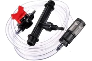 Suinga Injecteur d'engrais Venturi 50 Ø 1 1/2". Débit maximum d'engrais 49 à 680 l/h. Filetage mâle 1 1/2". Injecteur d'engrais professionnel avec clé doseuse, noir