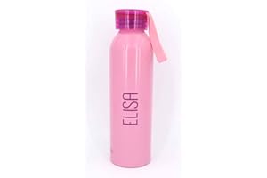 VIRCA Borraccia Personalizzata con Nome per Bambini Adulti, Super Leggera, Lavabile in Lavastoviglie, Alluminio 600ml