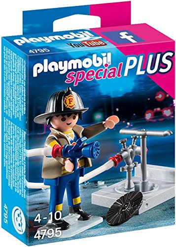 Preisvergleich Produktbild Feuerwehrmann mit Hydrant Playmobil 4795