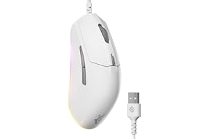 SteelSeries Rival 3 Gen 2 Gaming Mouse - 8500 DPI TrueMove Core Optical Sensor - 60 Million Click Durability - Low Latency - 77g Lightweight - 100% PTFE Feet - RGB - White