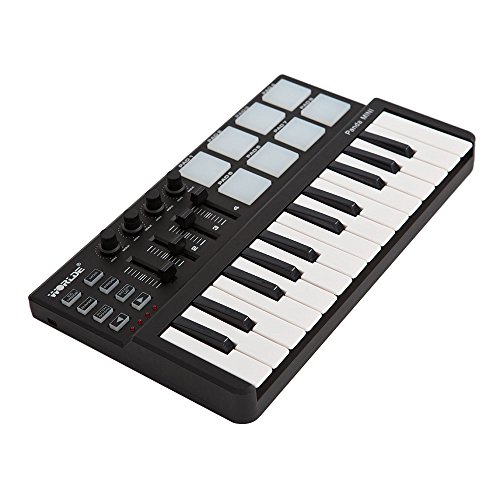 ammoon Ancien Monde Panda Mini Portable Mini 25-Touches USB Clavier et Drum Pad MIDI Contrôleur