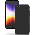 YATWIN Silicone Case for iPhone SE 2020/2022, iPhone 8/7, Soft-Touch, Shockproof, DustProof, Antiskid Apple Phone Cover for iPhone SE 2nd 3rd Generation - Black