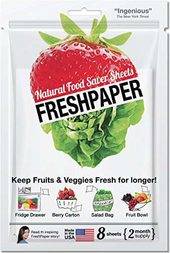 Fenugreen FreshPaper FP8_PACK1 Frischhaltepapier für Obst und Gemüse von Fenugreen, 1-er Pack mit 8 Blättern