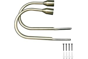 LumenTY [ 2 pack ] Metal Holdback Arms Wall Mounted Curtain U Metal Curtain Tie Back Hook Hold Backs Drapery Holdbacks Tieback Metal Tie Backs Hook back - Green bronze