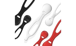 Sinjimoru Cavo Clip per Cuffie, Cavi di Ricarica, Cavi USB e Altri Cavi Sottili, Ghost Cable Tie Small & Large 2 Size 3 Colors.