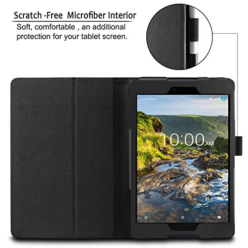 ASUS ZenPad Z8 / ZenPad 3 8.0 Hülle, Infiland Slim Fit Folio PU-lederne dünne Kunstleder Schutzhülle Cover Tasche für ASUS ZenPad Z8 ZT581KL / ZenPad 3 8.0 Z581KL 20,06 cm (7,9 Zoll) Tablet-PC(mit Auto Schlaf / Wach Funktion)(Schwarz) - 4