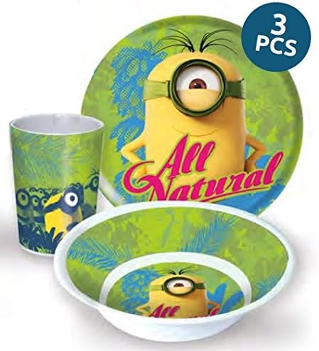 Melamine children's dinnerware incl. dinner plate, cereal bowl and drinking cup, Star Wars, Frozen, Paw Patrol Minions