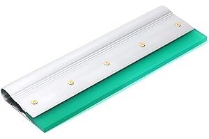 RUIMOU Raclette à encre de sérigraphie de 14 pouces avec poignée en aluminium, duromètre 75, raclette plate pour impression manuelle DIY, motifs plats