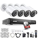 【Wasserdicht CCTV Kameras】 Dieser 8 Kanal Überwachungs NVR unterstützt 4K Videoeingang /Videoausgang.Das Sicherheitssystem kann an max 8 stück.IP67 wetterfeste Außenüberwachungskameras, besser als IP66, gut für Haus, Innen Außen Sicherheit.